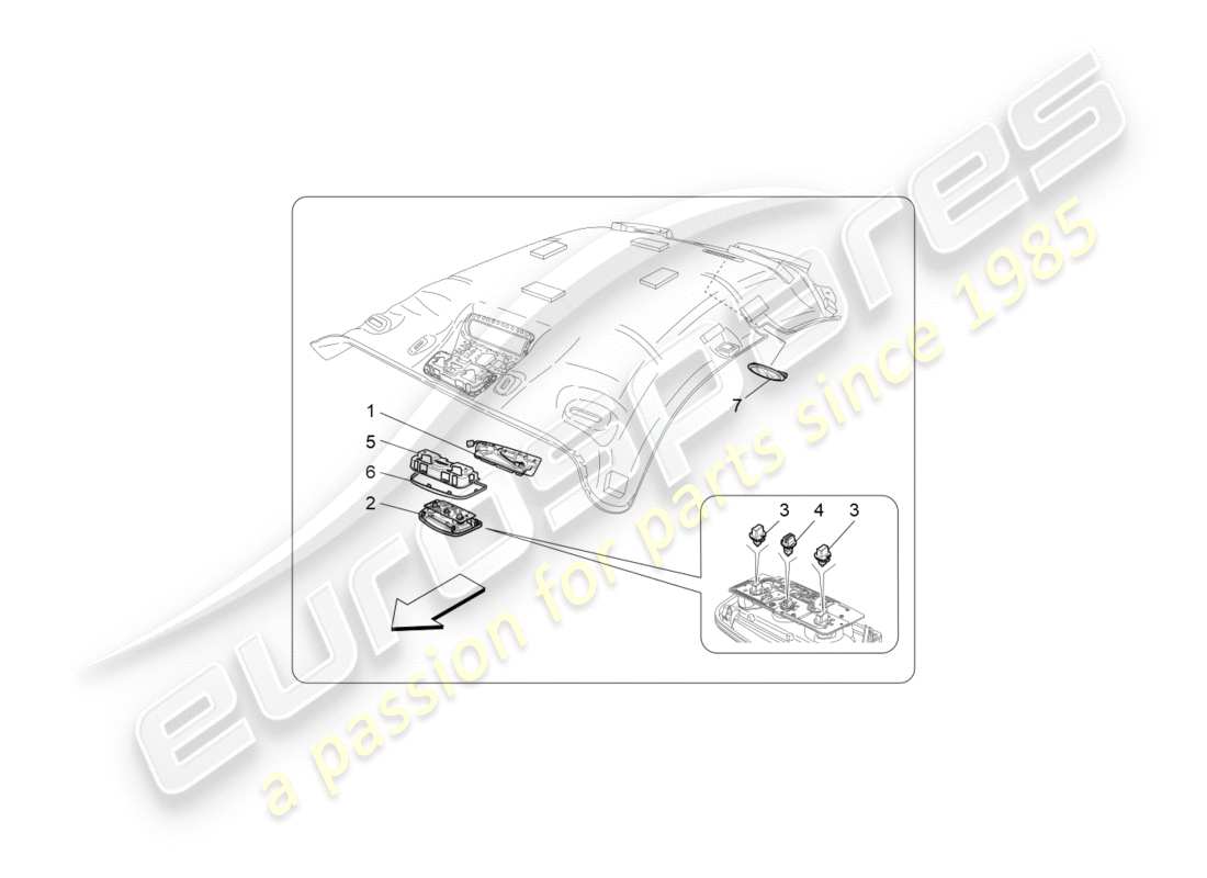 maserati granturismo (2009) internal vehicle devices parts diagram