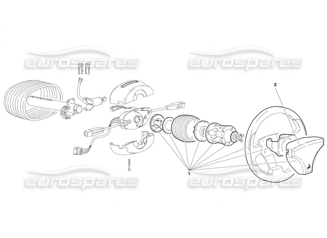 lamborghini diablo sv (1997) steering parts diagram