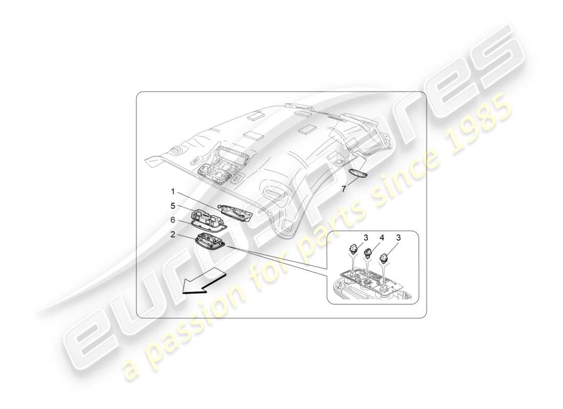 maserati qtp 3.0 tds v6 275hp (2015) internal vehicle devices part diagram