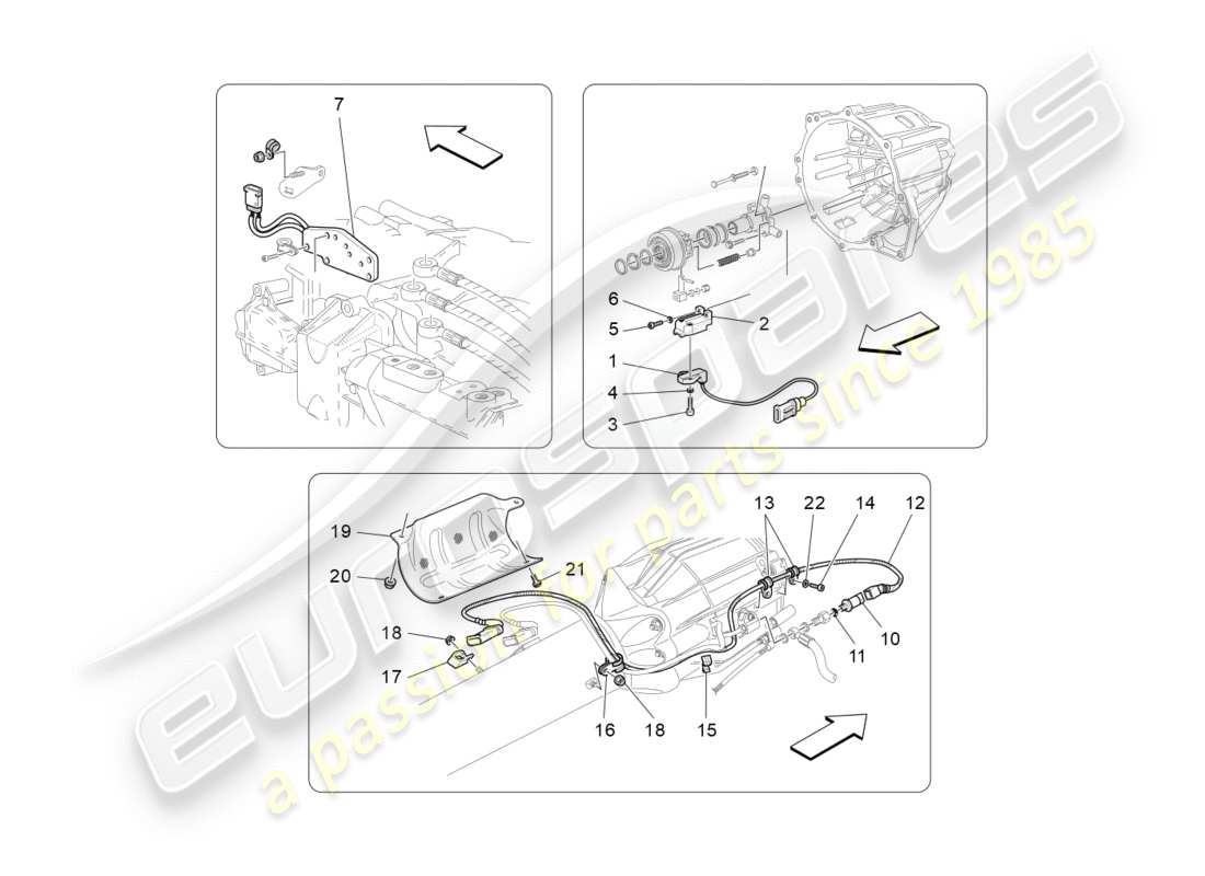 maserati granturismo s (2016) electronic clutch control for f1 gearbox part diagram