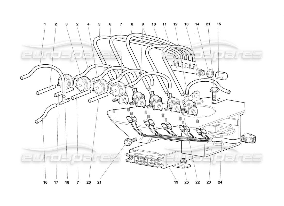 lamborghini diablo sv (1998) climate control parts diagram