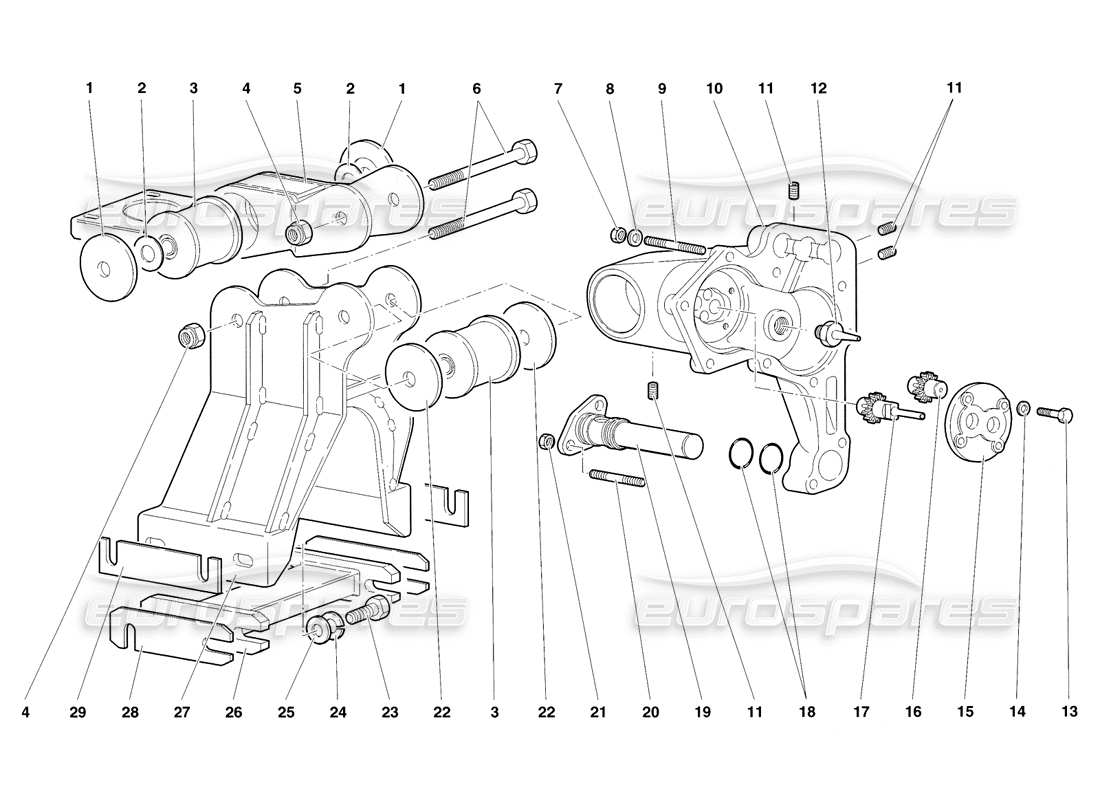 lamborghini diablo sv (1998) gearbox oil pump parts diagram