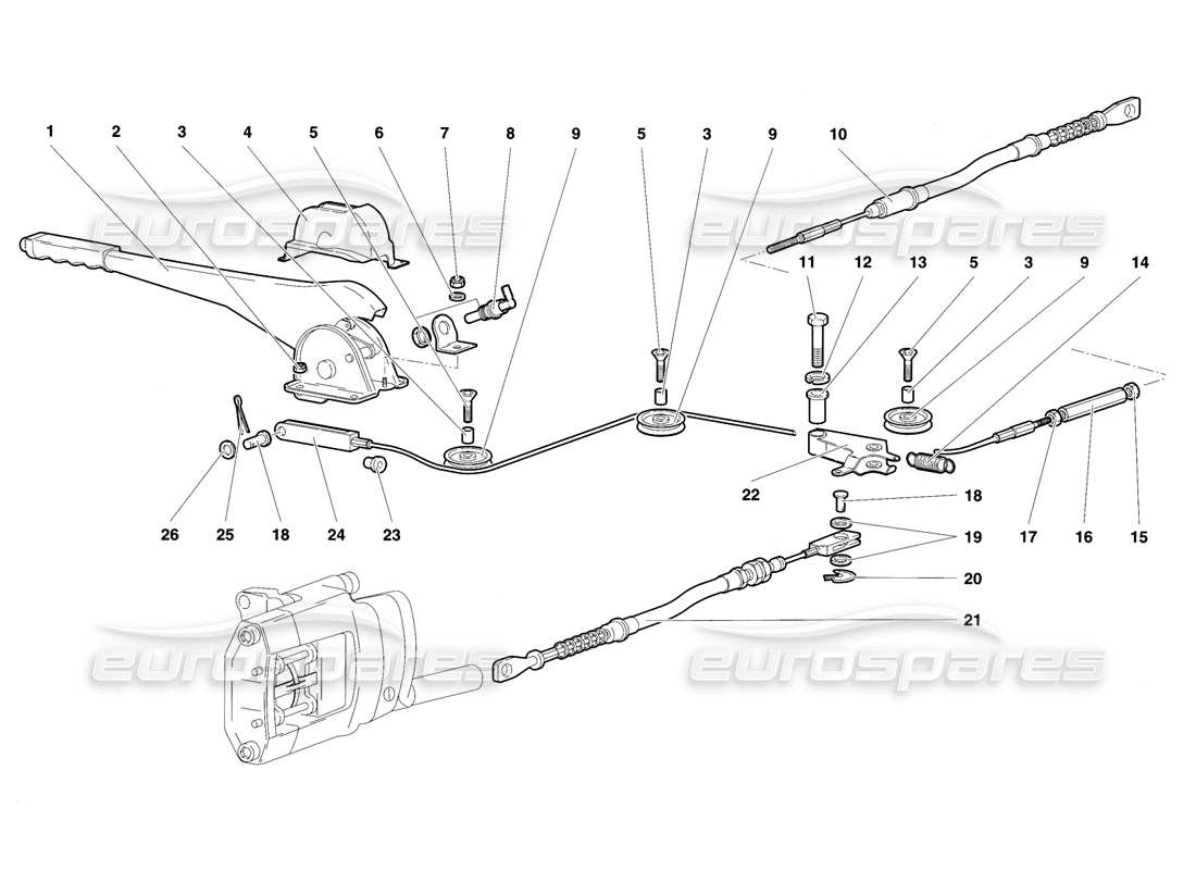 a part diagram from the lamborghini diablo se30 (1995) parts catalogue