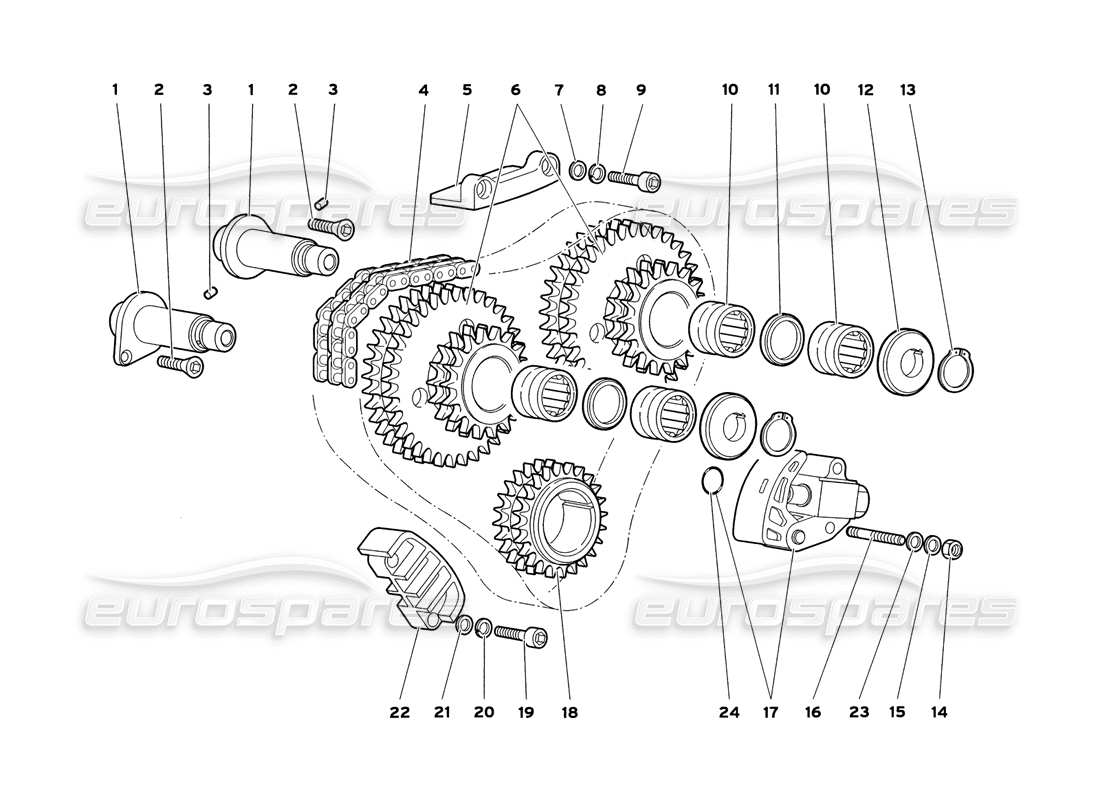 a part diagram from the lamborghini diablo sv (1999) parts catalogue