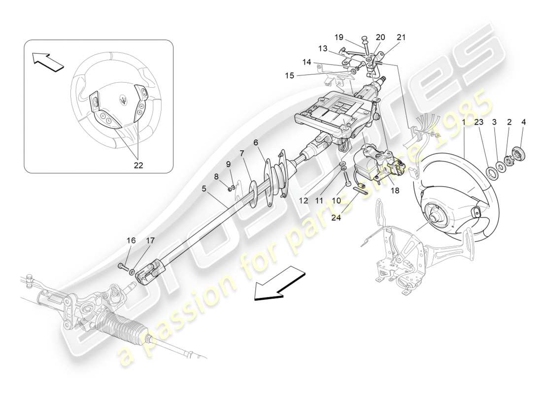 a part diagram from the maserati granturismo s (2016) parts catalogue