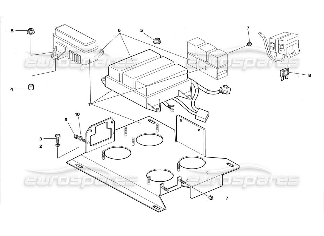 lamborghini diablo gt (1999) electrical system parts diagram