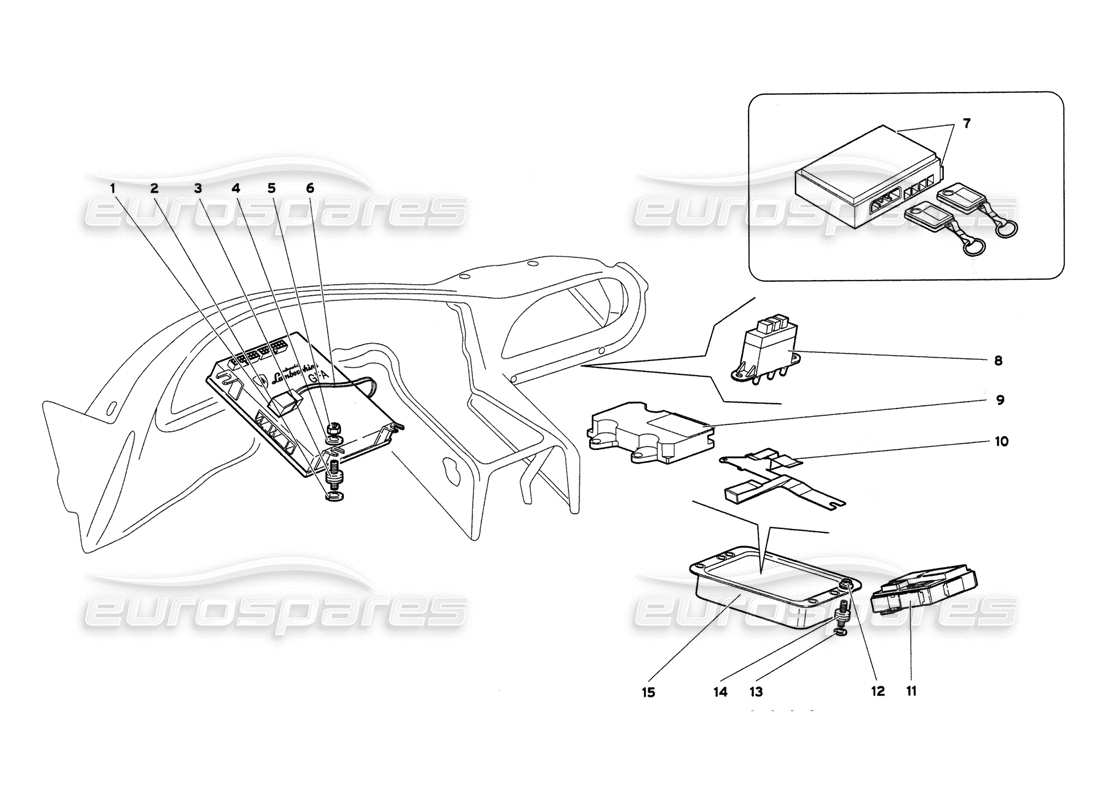 lamborghini diablo 6.0 (2001) electrical system part diagram