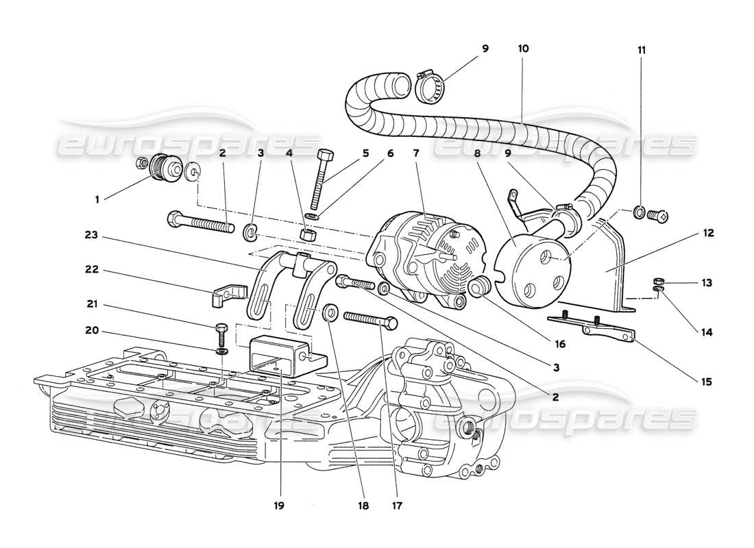 lamborghini diablo 6.0 (2001) alternator part diagram