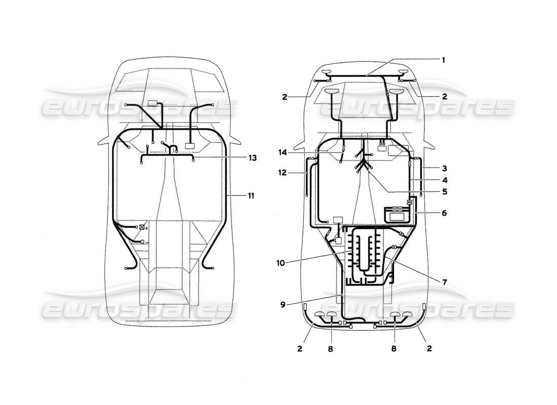 a part diagram from the lamborghini diablo 6.0 (2001) parts catalogue