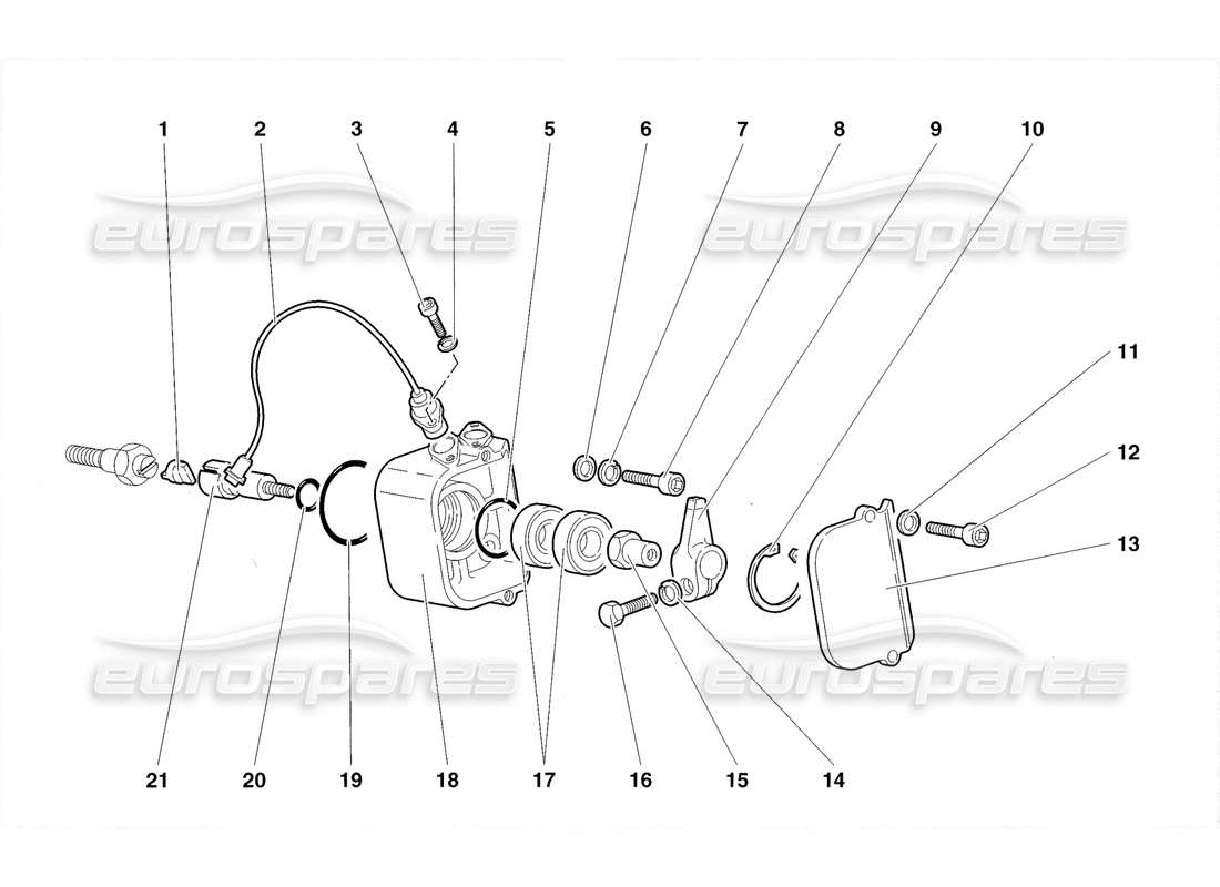 a part diagram from the Lamborghini Diablo Roadster (1998) parts catalogue