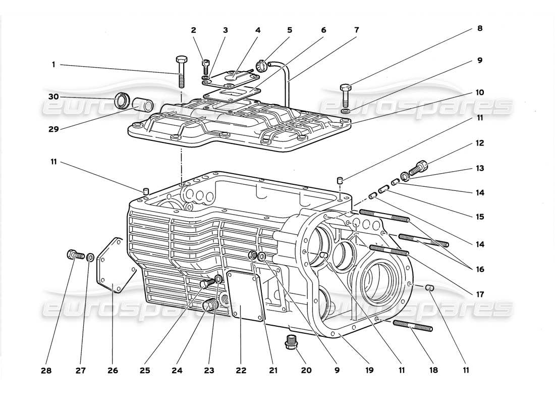 lamborghini diablo gt (1999) gearbox parts diagram