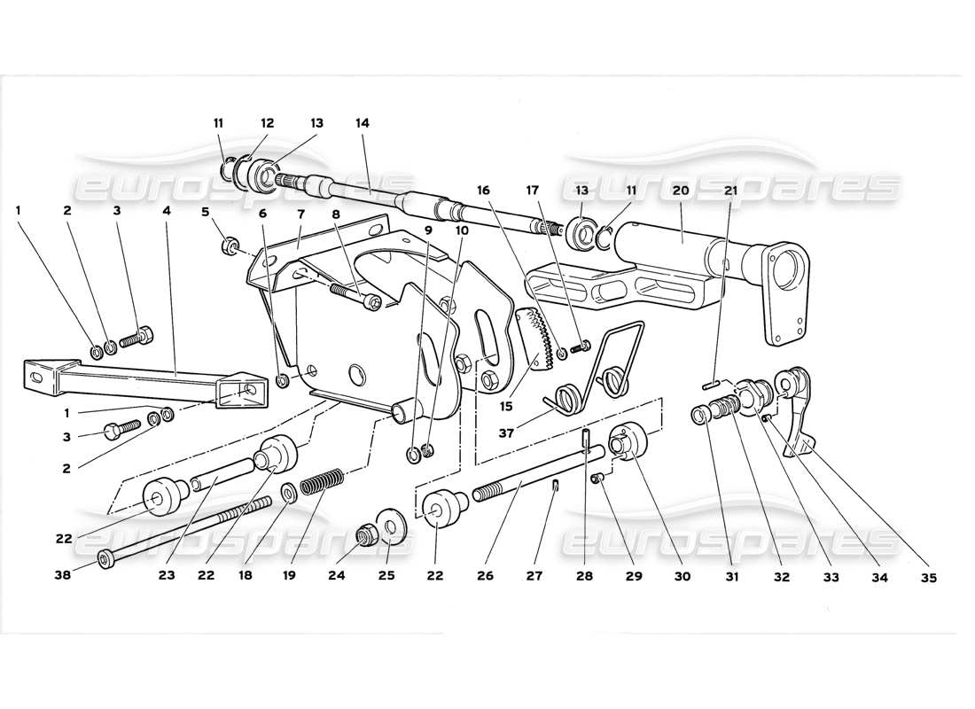 lamborghini diablo gt (1999) steering parts diagram