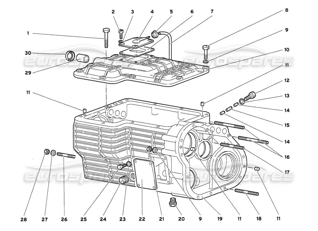 lamborghini diablo 6.0 (2001) gearbox part diagram