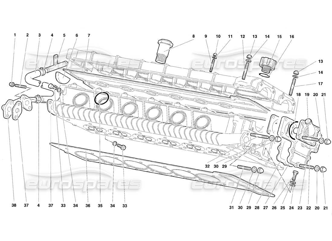 a part diagram from the Lamborghini Diablo SE30 (1995) parts catalogue