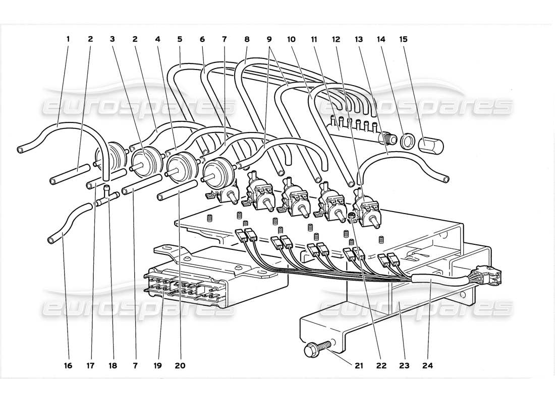 lamborghini diablo gt (1999) climate control parts diagram