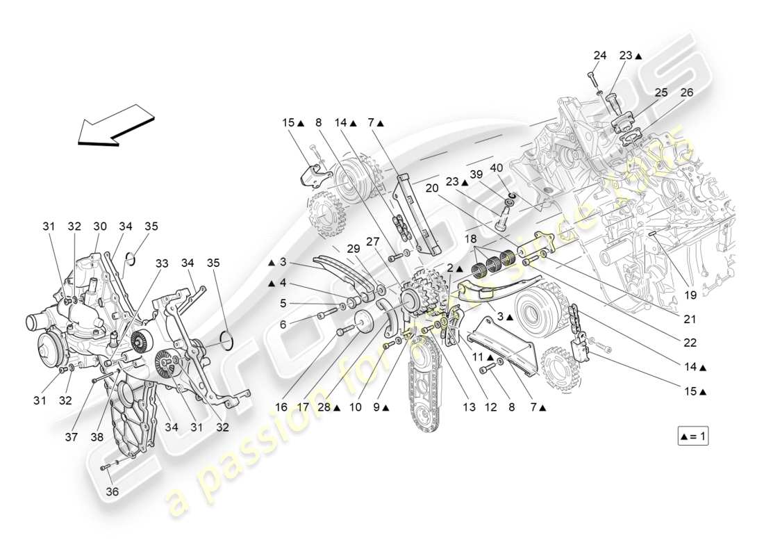 maserati granturismo s (2019) timing part diagram