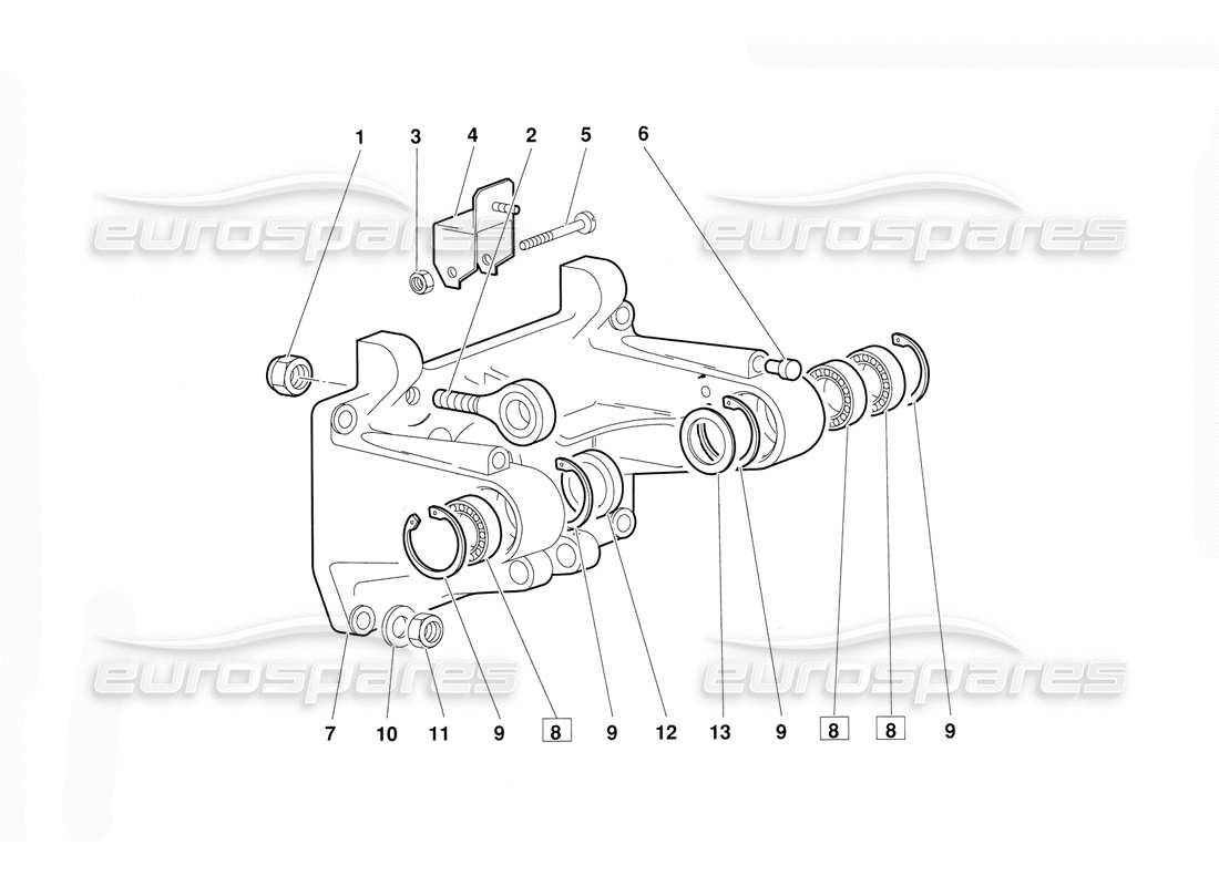 lamborghini diablo (1991) pedal mounting (valid for june 1992 version) part diagram