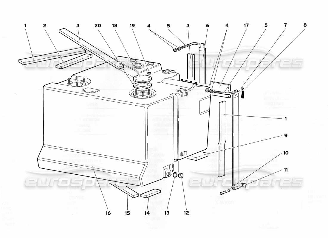 lamborghini diablo sv (1999) fuel system (for cars with fast fuel insertion) part diagram