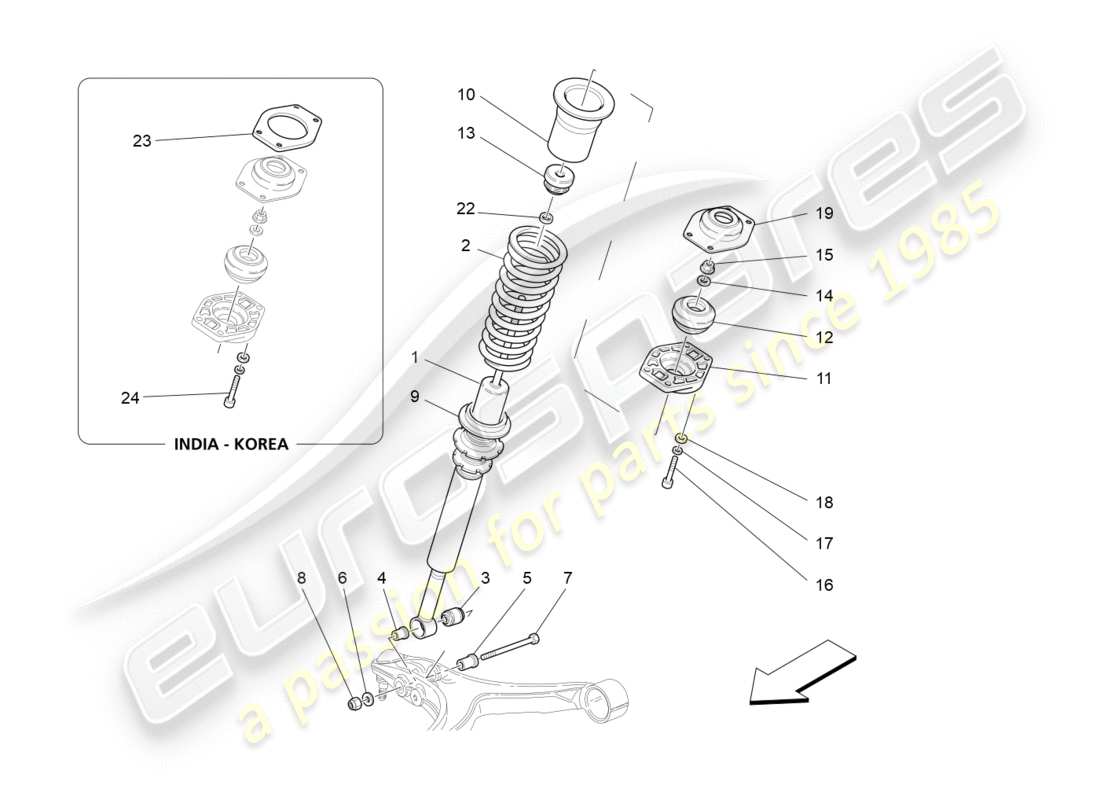 a part diagram from the Maserati GRANTURISMO S (2014) parts catalogue