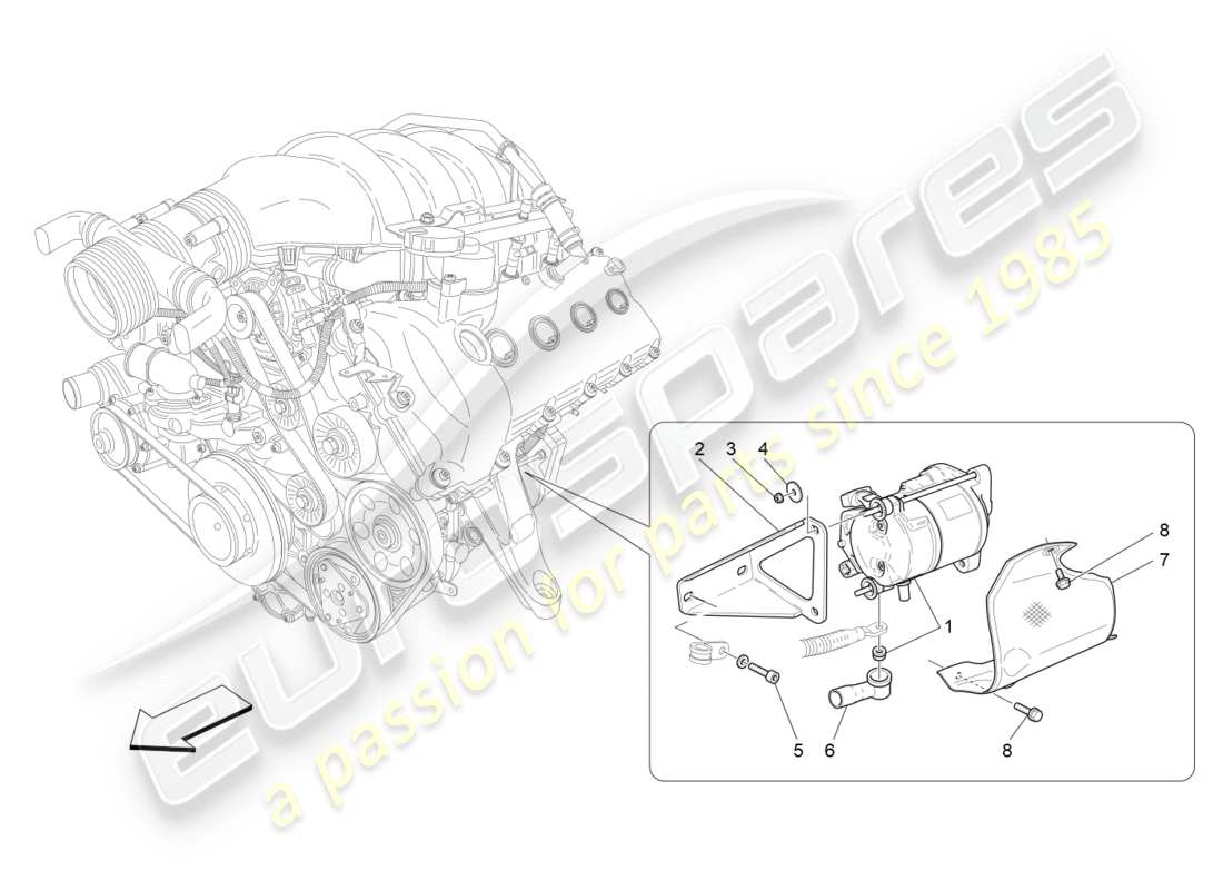 a part diagram from the maserati granturismo (2011) parts catalogue
