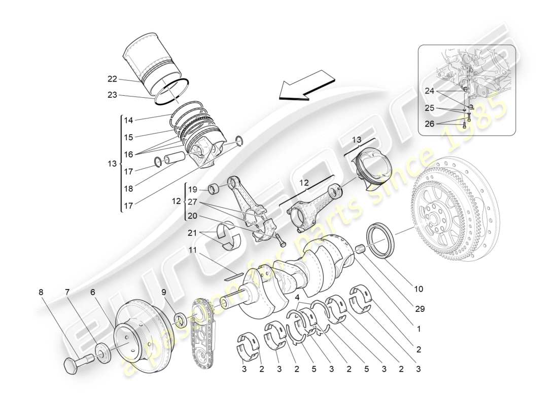 a part diagram from the Maserati GRANTURISMO S (2019) parts catalogue