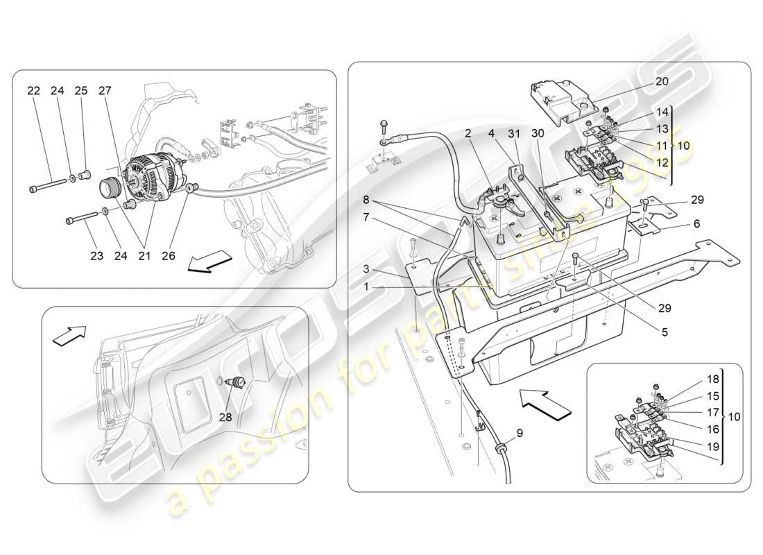 maserati granturismo s (2017) energy generation and accumulation part diagram