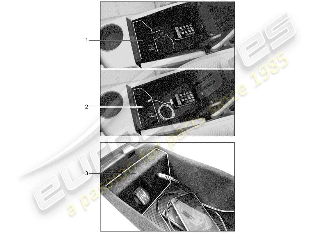 porsche 2017 (tequipment panamera) multimedia interface parts diagram