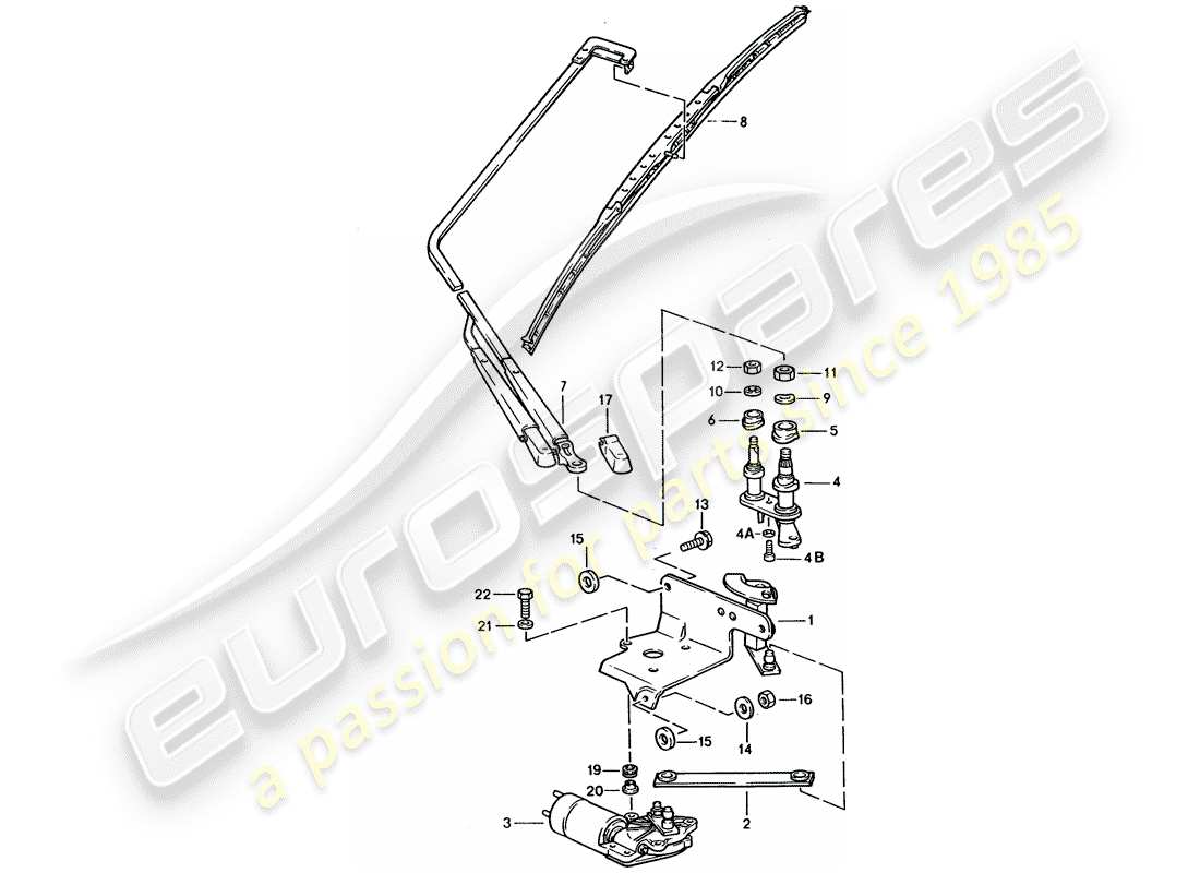 porsche 1995 (928) rear window wiper part diagram