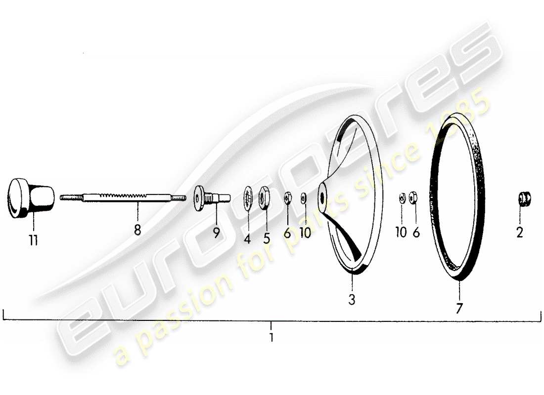 porsche 1955 (356/356a) valve parts diagram