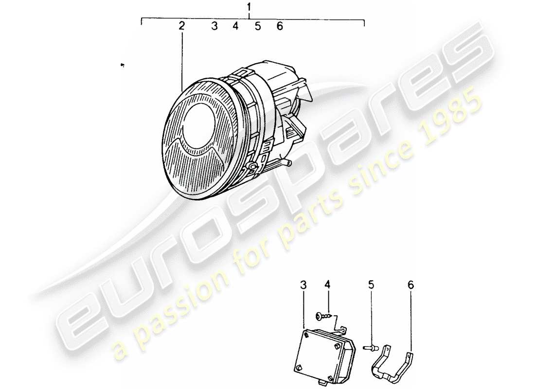 porsche tequipment catalogue (2012) headlamp parts diagram