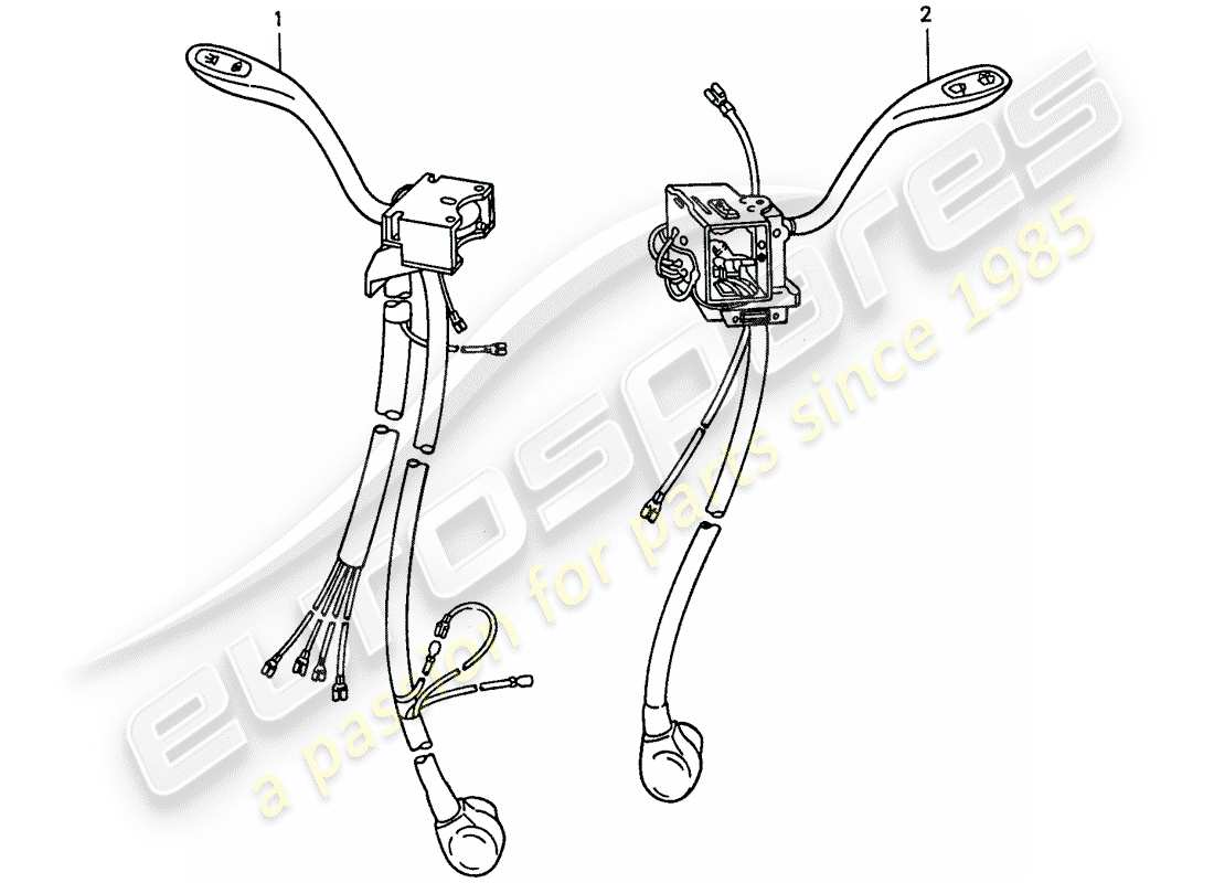 porsche 1976 (911) steering column switch part diagram