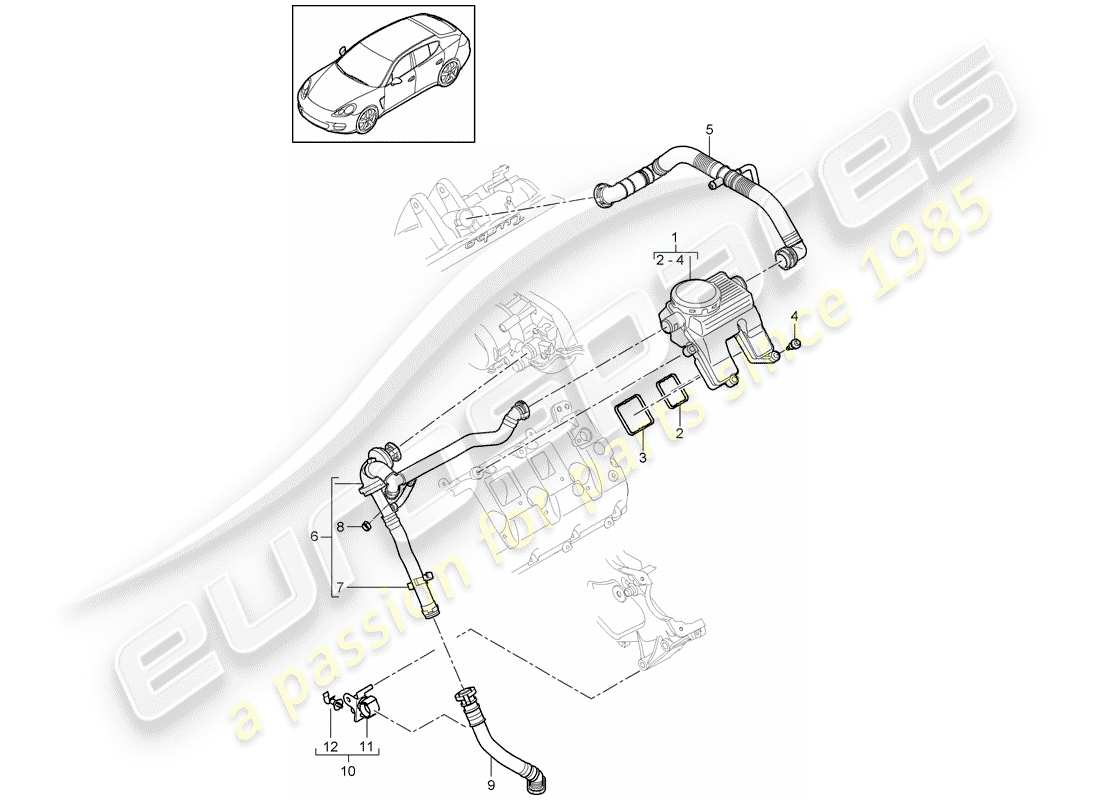 porsche panamera 970 (2016) crankcase part diagram