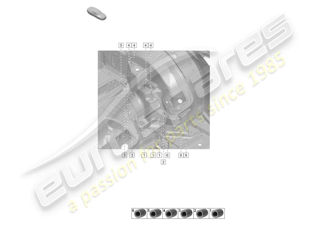 porsche 2019 (992-1) side member rear end parts diagram