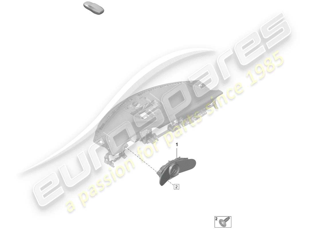 porsche 2020 (992-1) instrument cluster part diagram