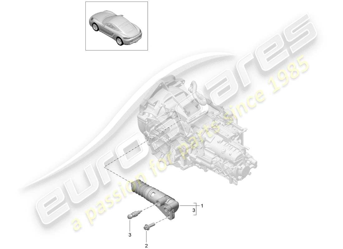 porsche 718 cayman (2020) clutch slave cylinder parts diagram