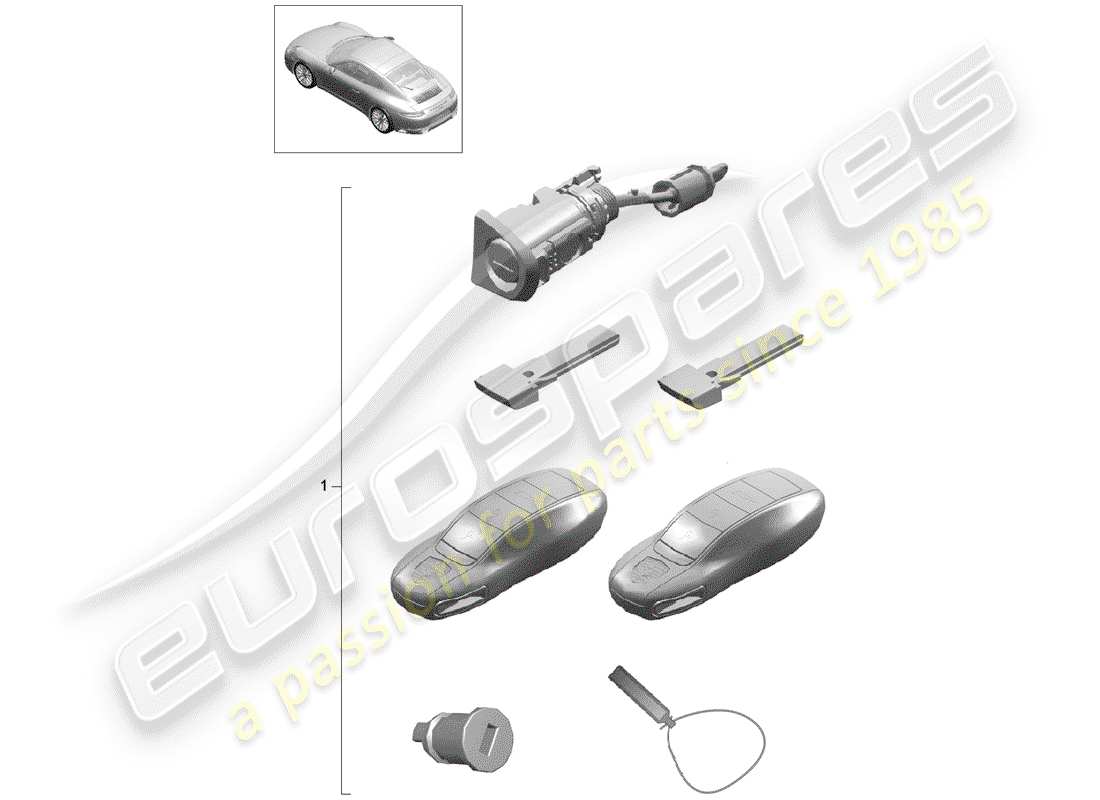 porsche 2018 (991-2) repair kit parts diagram