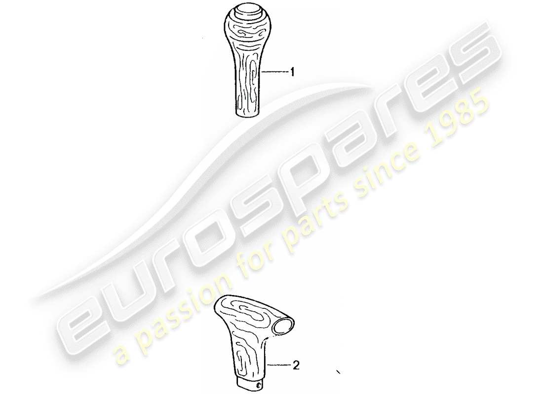 porsche 2012 (tequipment) selector lever parts diagram