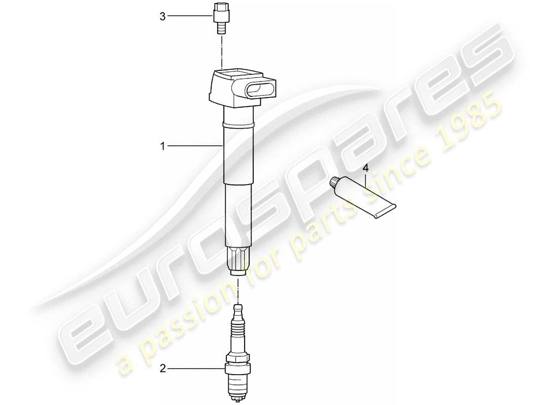 porsche 2018 (cayenne e2 92a) ignition system parts diagram