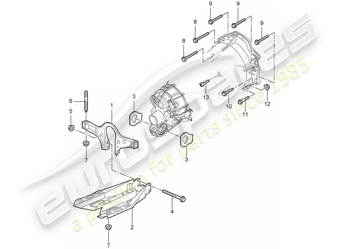 porsche 997 (2008) manual gearbox parts diagram