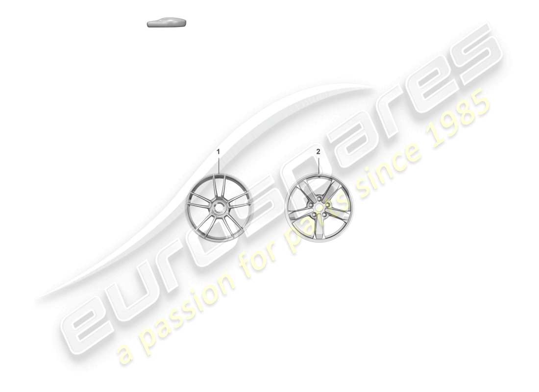 porsche 2020 (992-1) alloy wheel gts parts diagram