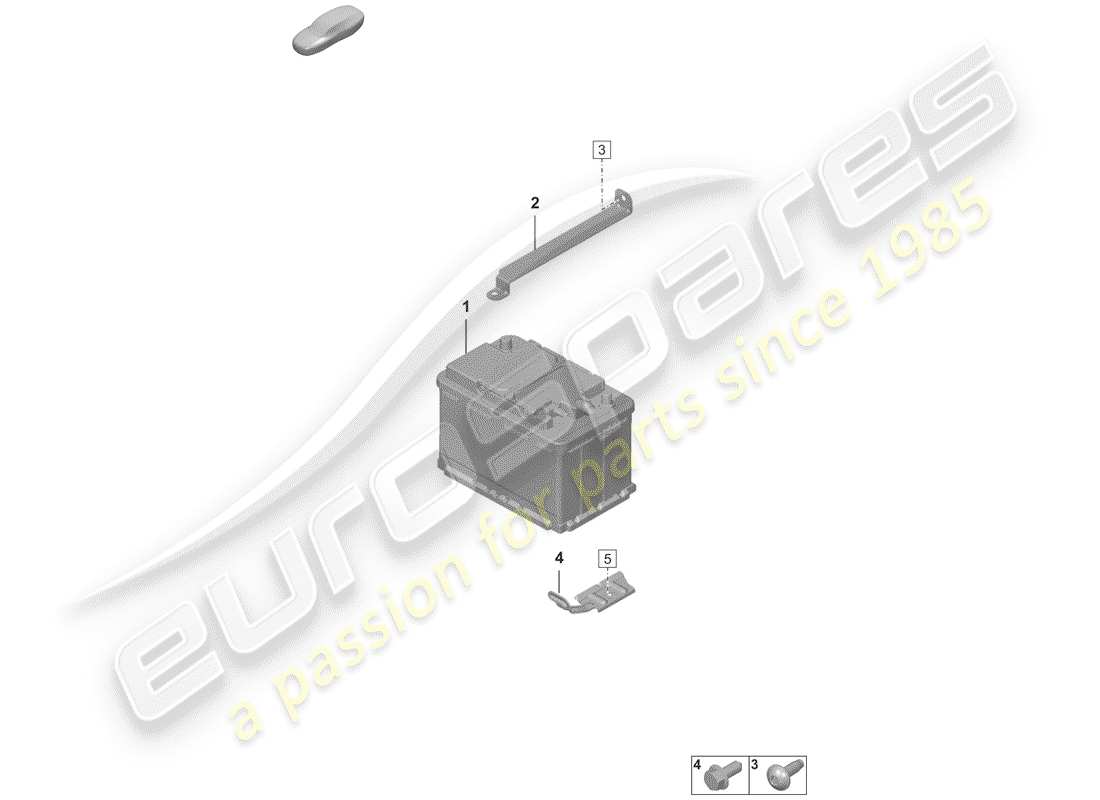 porsche 2019 (992-1) battery parts diagram