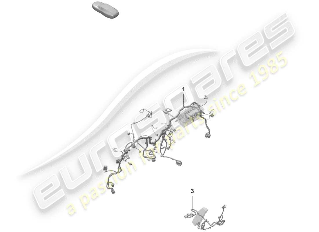 porsche 2020 (992-1) harness parts diagram