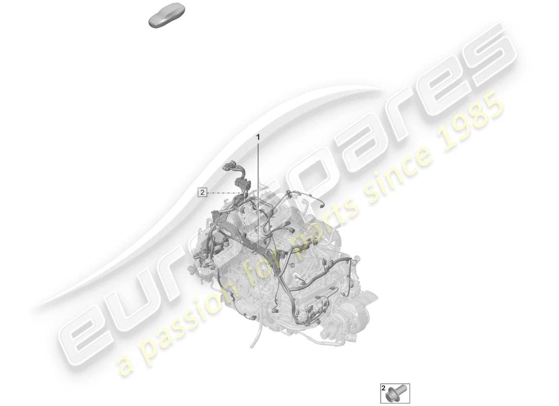 porsche 2019 (992-1) harness parts diagram