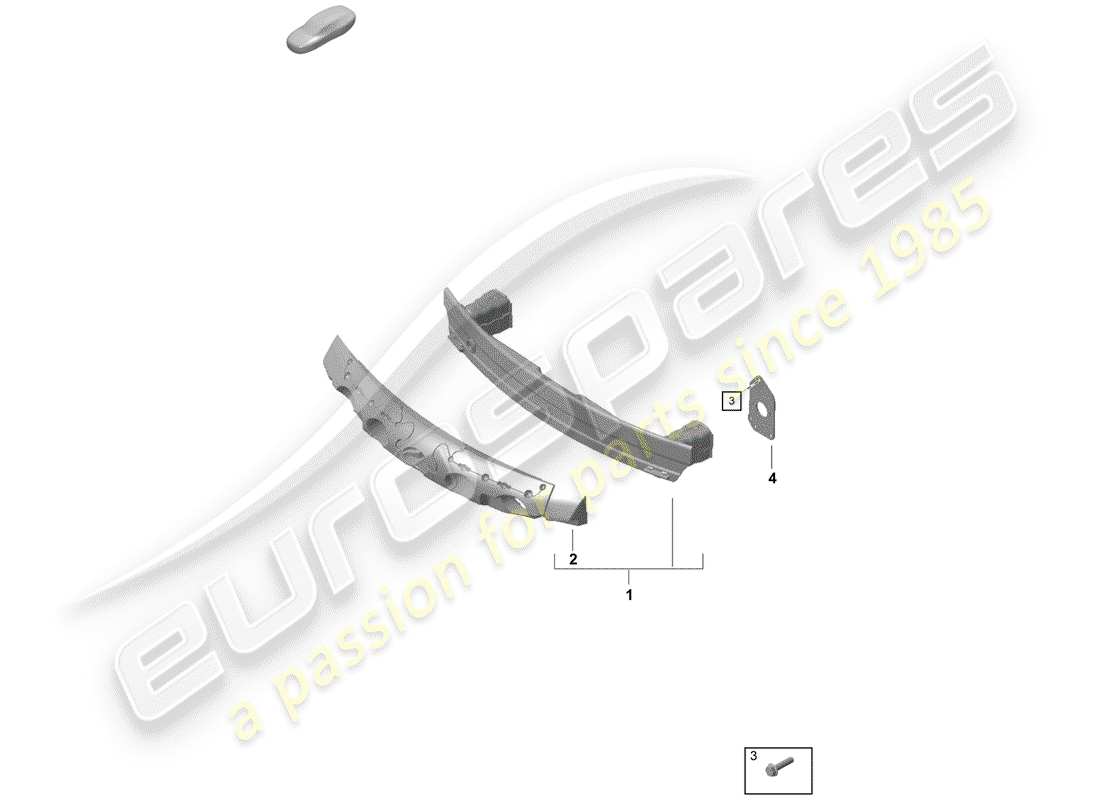 porsche 2020 (718 boxster spyder) bumper bracket part diagram