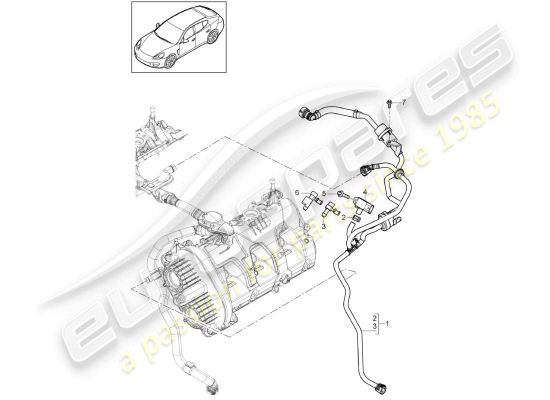 porsche 2012 (panamera 970) tank ventilation parts diagram