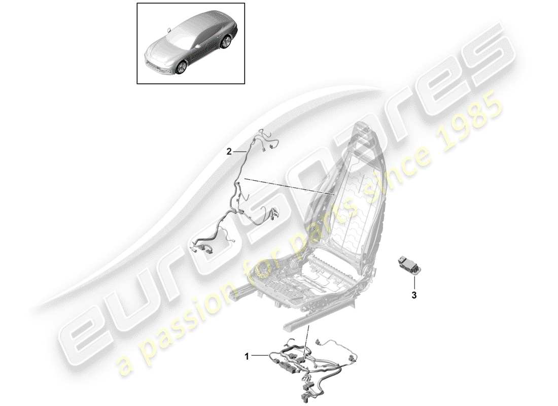 porsche 2019 (panamera 971-1) wiring harnesses part diagram