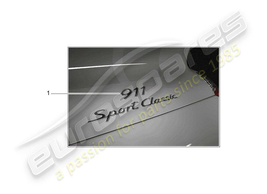 porsche 2003 (tequipment) inscription parts diagram