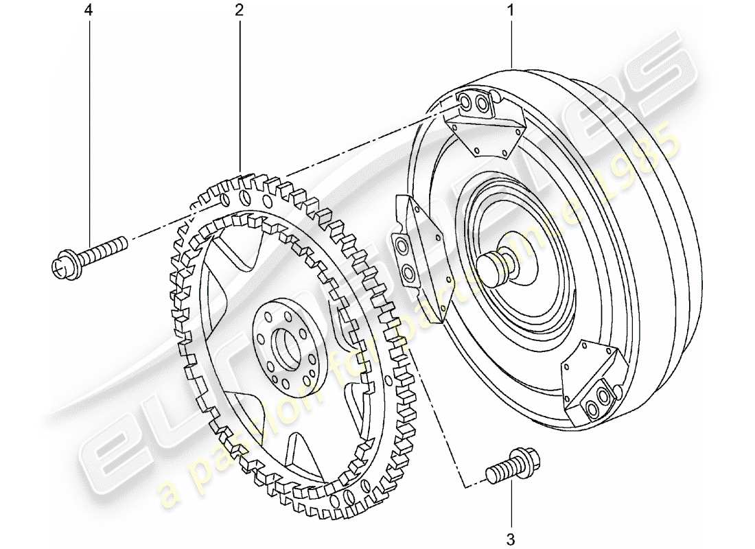 porsche 2005 (996) tiptronic - torque converter - driving disk - d - mj 2002>> part diagram