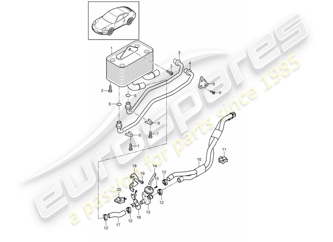 porsche 2011 (997-2) - pdk - parts diagram
