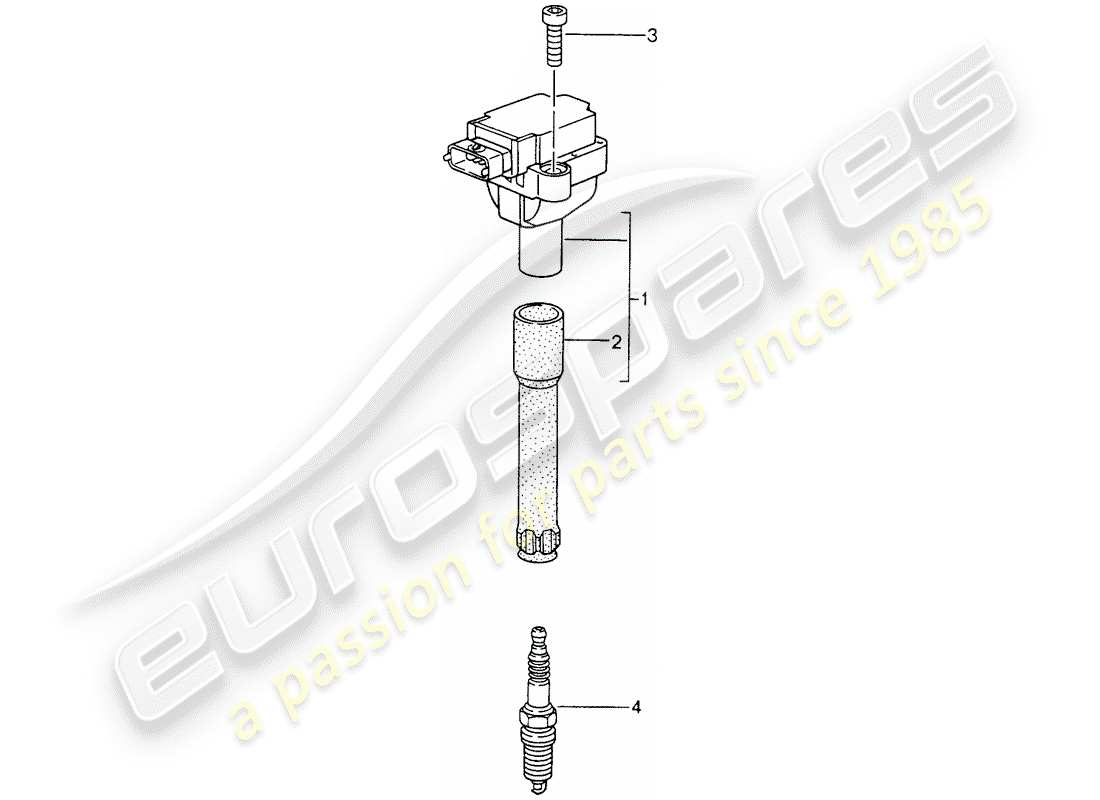 porsche 1997 (986 boxster) ignition system part diagram